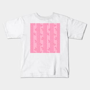 Bamboo Pink Pattern Kids T-Shirt